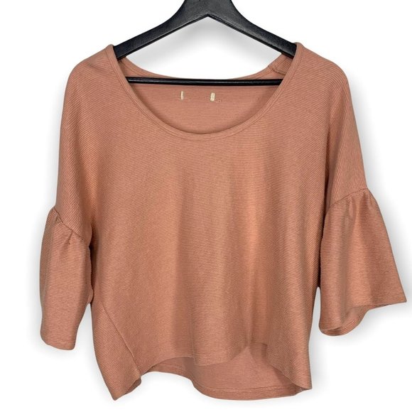 J Crew Ribbed Textured Drop Shoulder Top Large - Picture 1 of 10